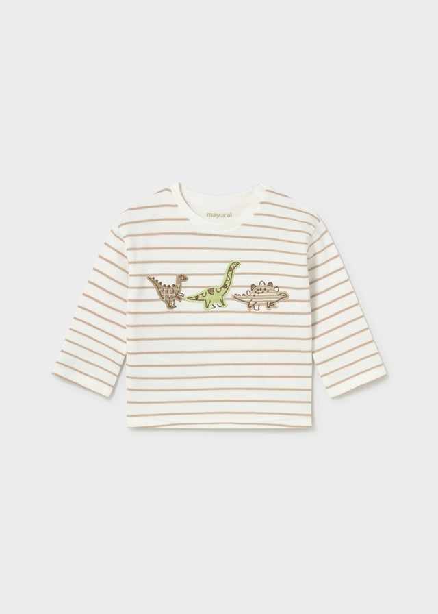 Infant Boy Dino Striped Shirt