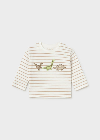 Infant Boy Dino Striped Shirt