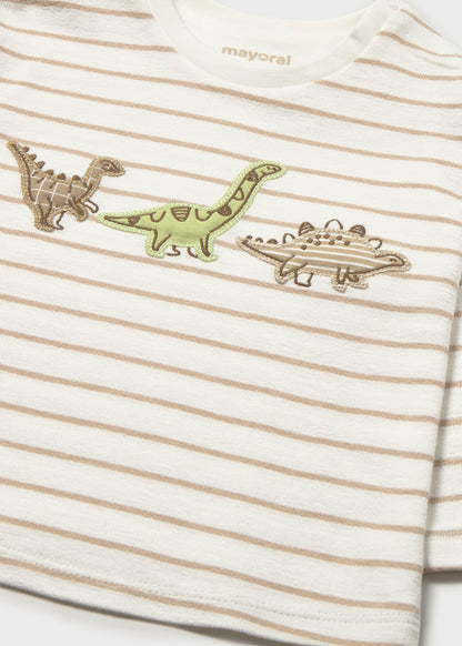 Infant Boy Dino Striped Shirt
