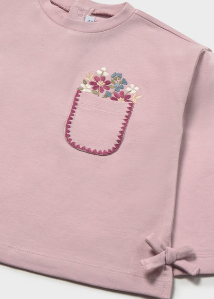 Infant Girl Mauve L/s Shirt