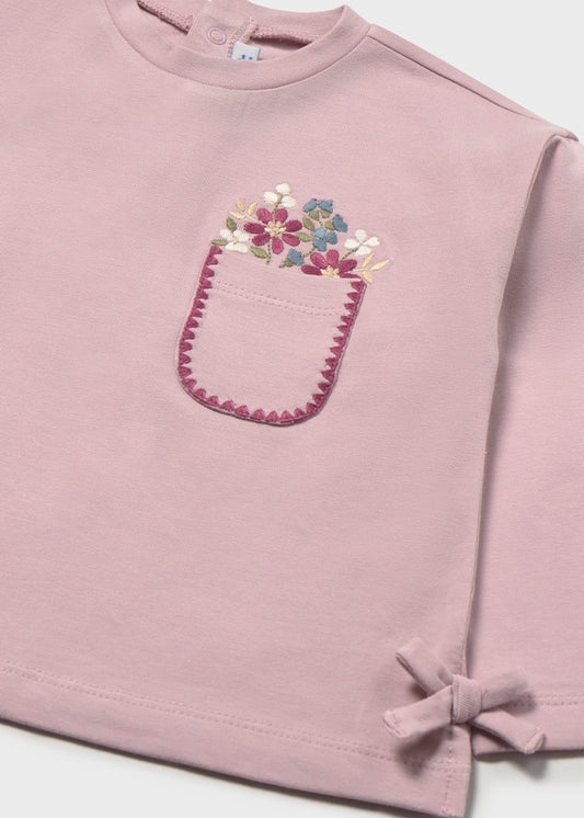 Infant Girl Mauve L/s Shirt