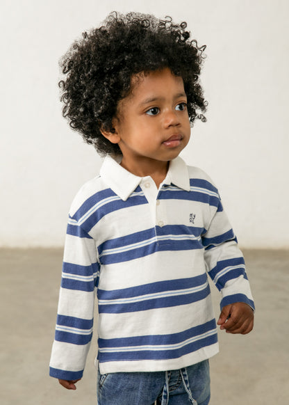Infant Boy Indigo L/s Polo