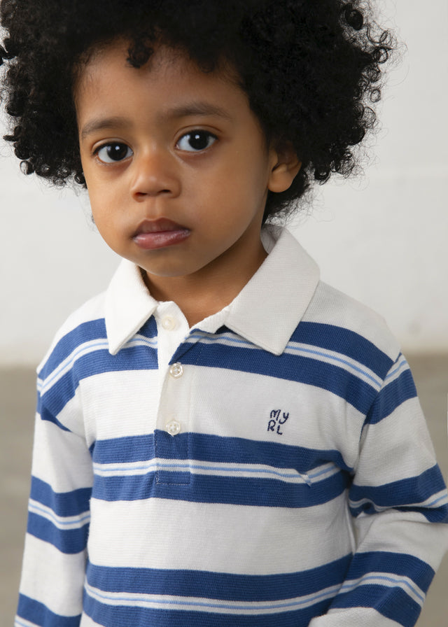 Infant Boy Indigo L/s Polo