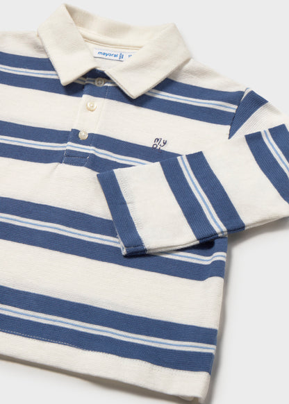 Infant Boy Indigo L/s Polo