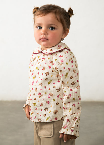 Infant Girl Woven Collard Blouse