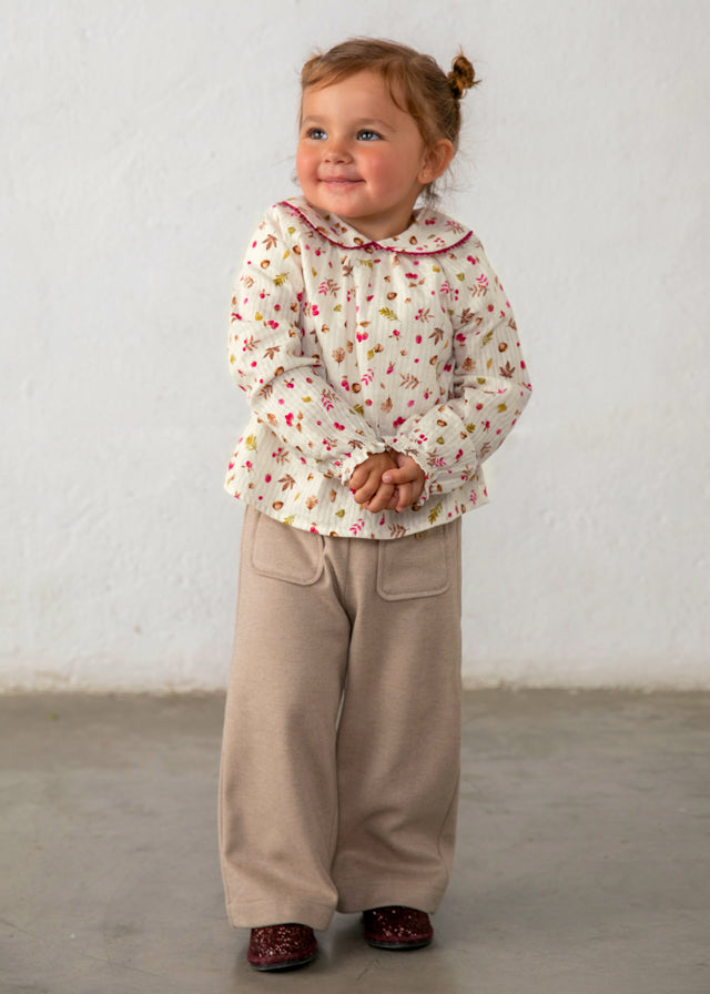 Infant Girl Woven Collard Blouse