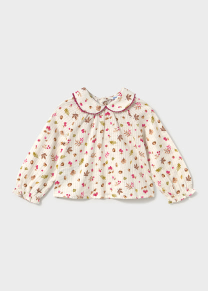 Infant Girl Woven Collard Blouse