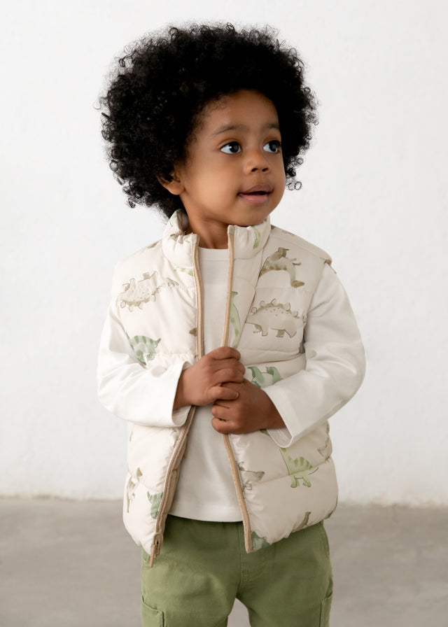 Infant Boy Dino Reversible Vest
