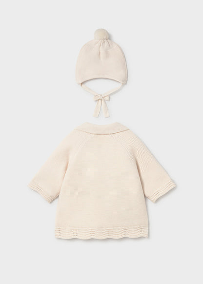 Infant Girl Knit Coat w/ Hood