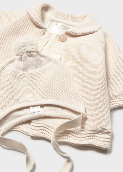 Infant Girl Knit Coat w/ Hood