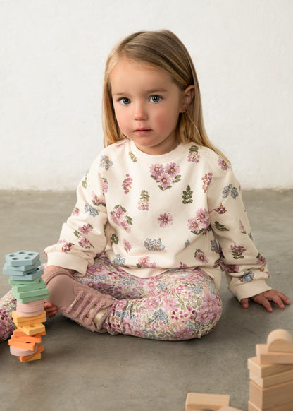 Infant Girl Floral Fleece Pullover
