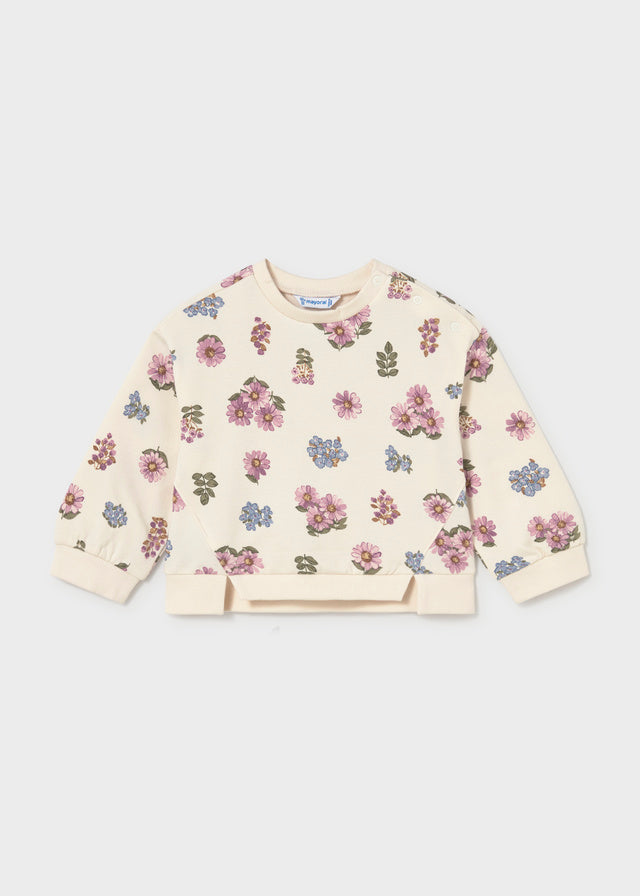 Infant Girl Floral Fleece Pullover