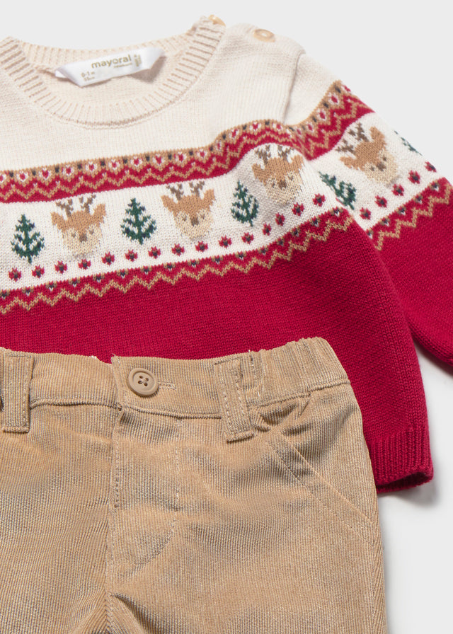 infant Boys Christmas Trouser Set