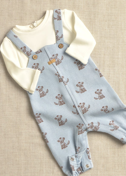Infant Boy Blue Knit Romper