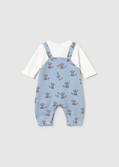 Infant Boy Blue Knit Romper