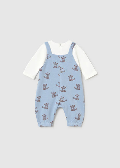 Infant Boy Blue Knit Romper