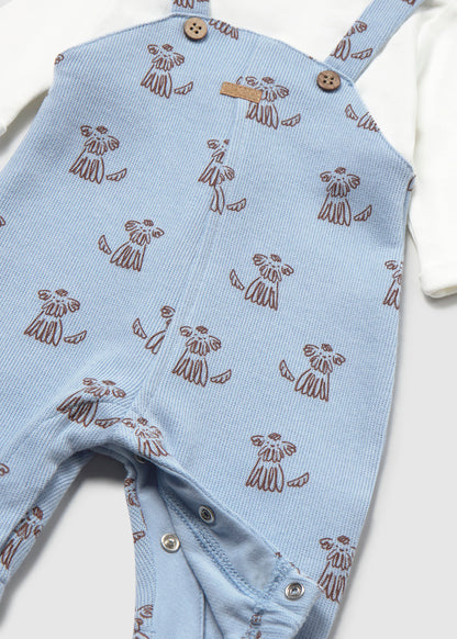 Infant Boy Blue Knit Romper