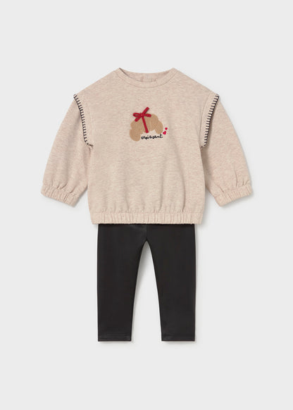 Infant Girl Croissant Pullover Set