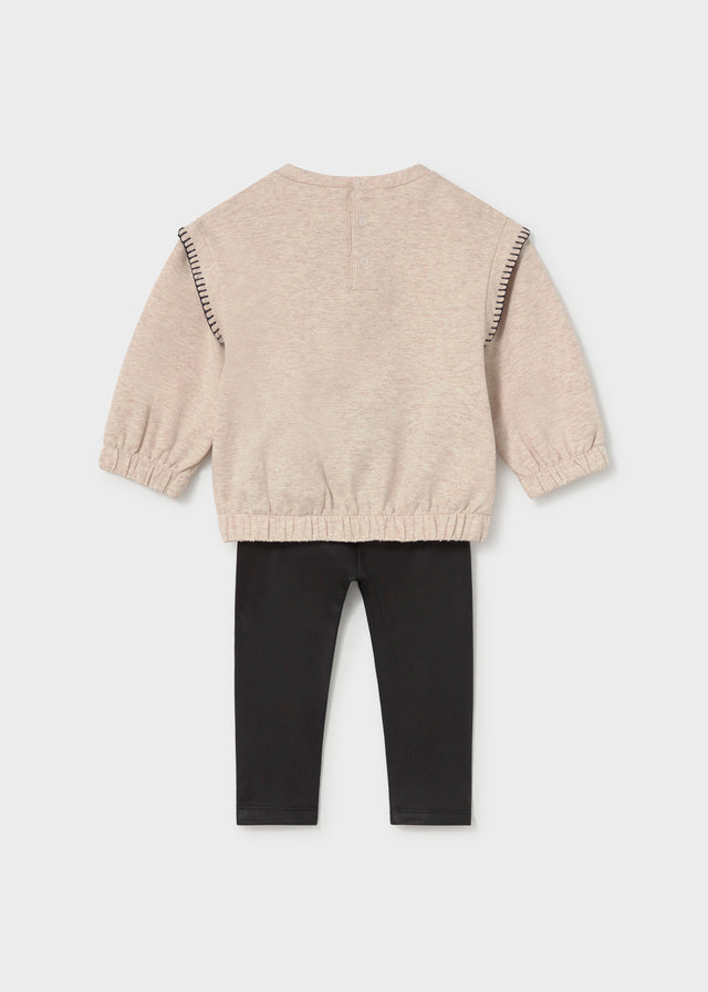 Infant Girl Croissant Pullover Set