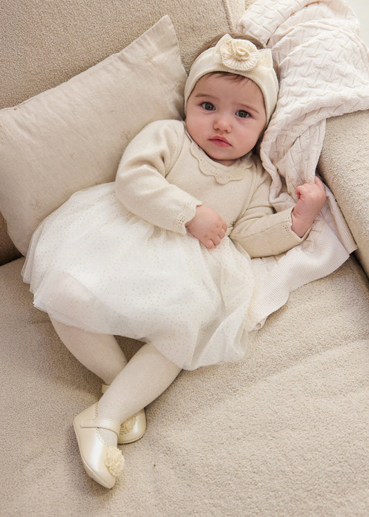 Newborn Tricot Champagne Dress