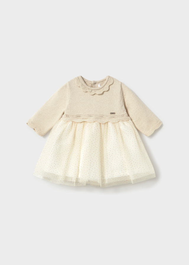 Newborn Tricot Champagne Dress
