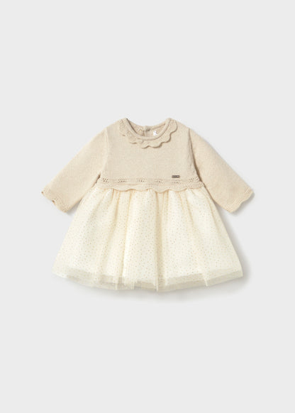 Newborn Tricot Champagne Dress