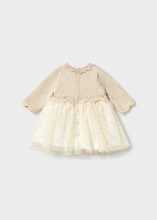Newborn Tricot Champagne Dress