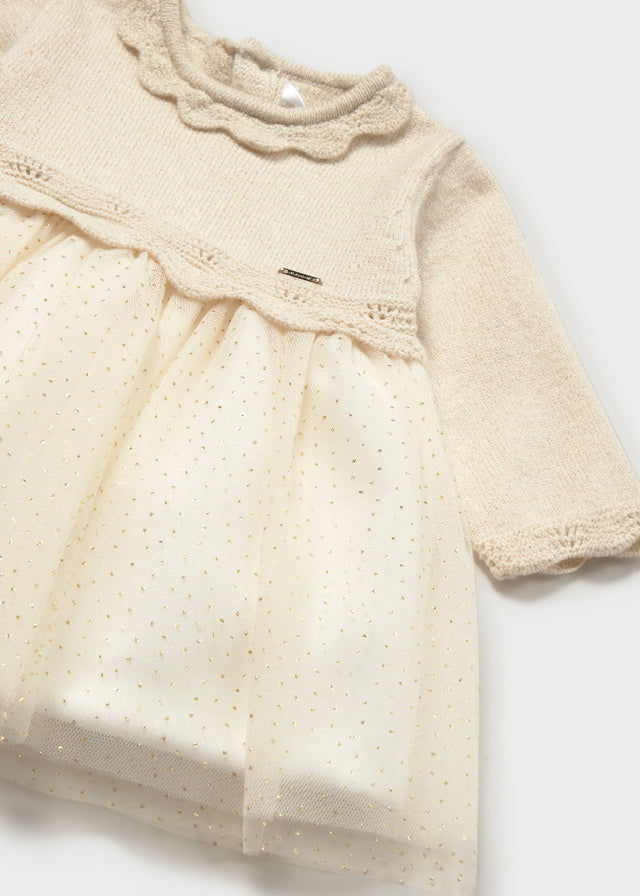 Newborn Tricot Champagne Dress