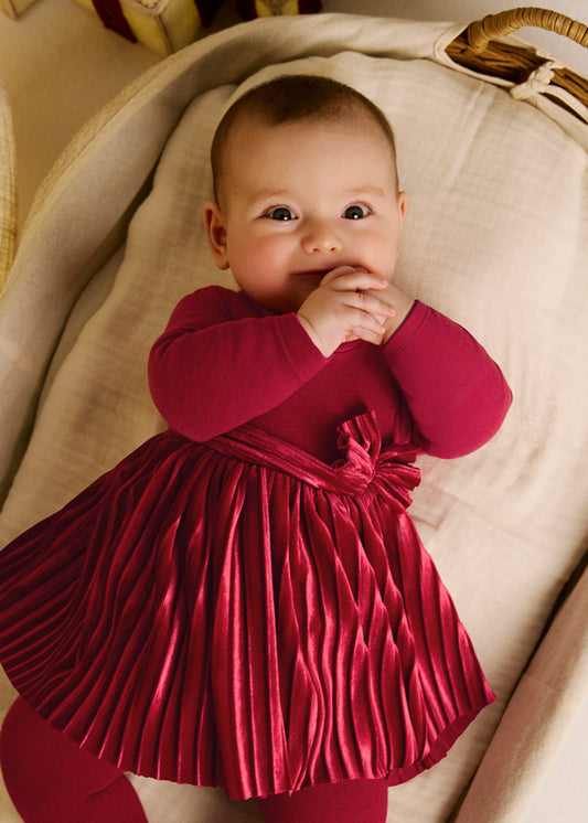 Infant Girl Red Frilled Dress