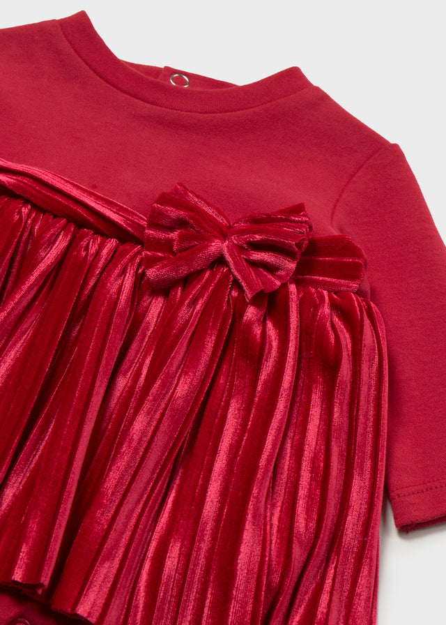 Infant Girl Red Frilled Dress