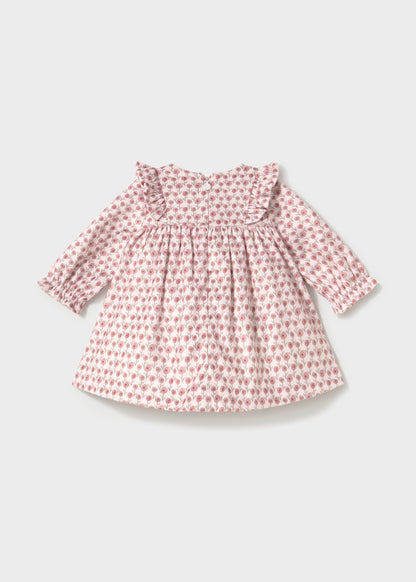 NB Girl Velvet Printed Dress