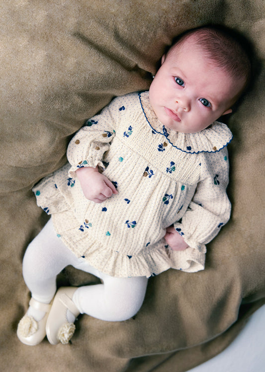 Newborn Girl Collar Dress