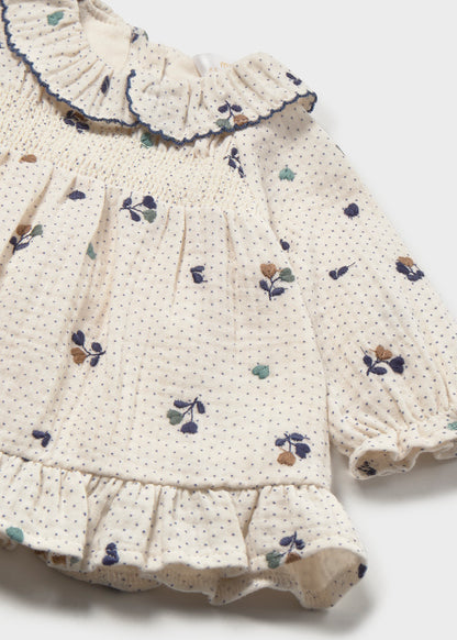 Newborn Girl Collar Dress
