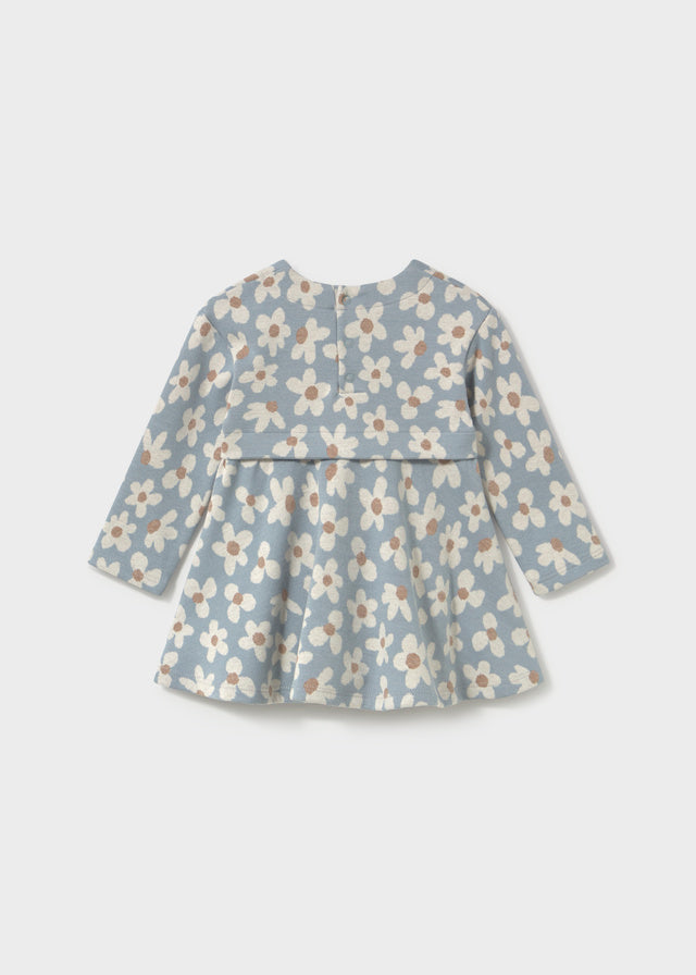 Infant Girl Knit Blue Flower Dress