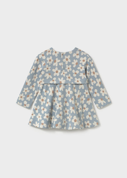 Infant Girl Knit Blue Flower Dress
