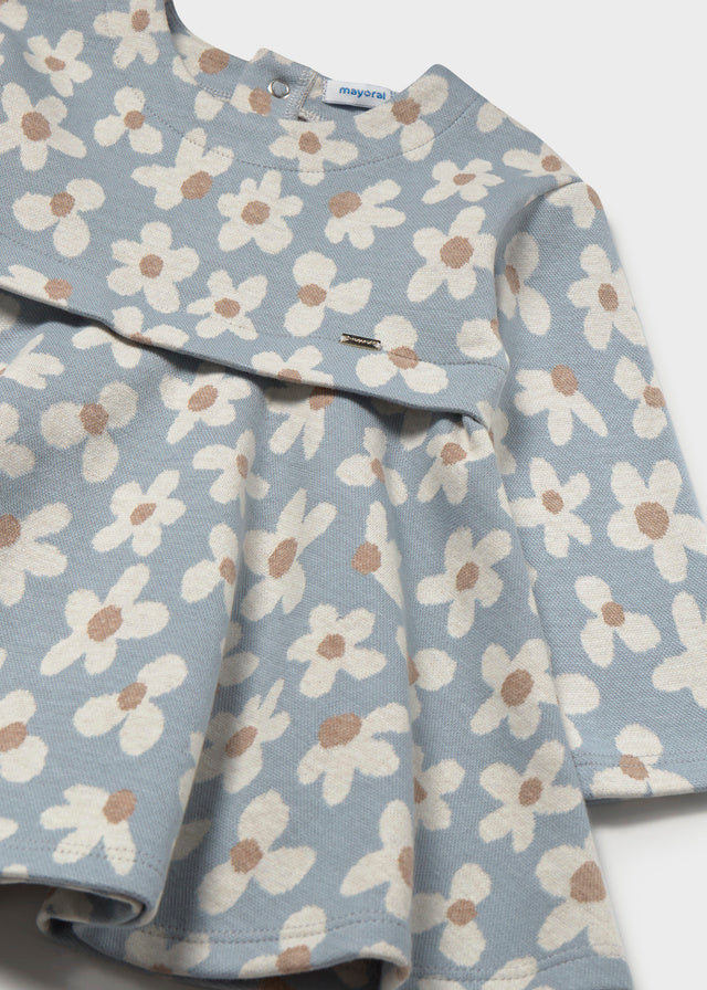 Infant Girl Knit Blue Flower Dress