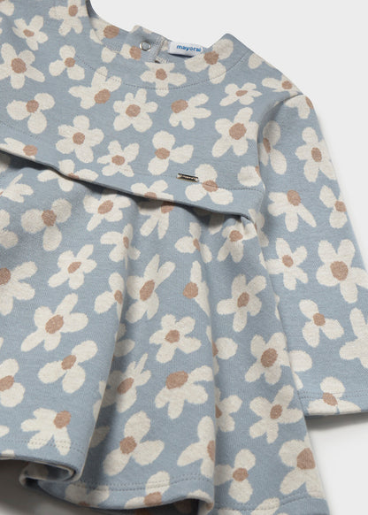 Infant Girl Knit Blue Flower Dress