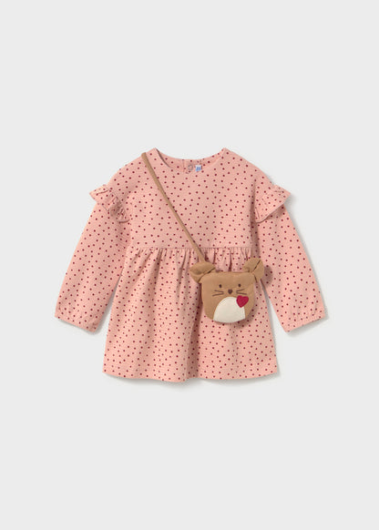 Infant Girl Patterned Dress w/Bag