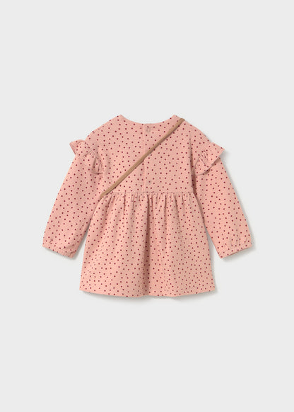 Infant Girl Patterned Dress w/Bag