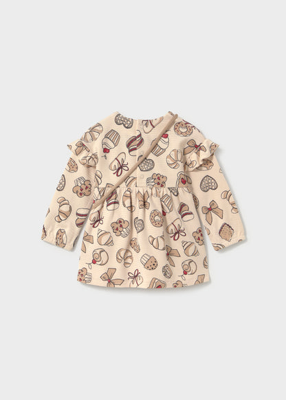 Infant Girl Patterned Dress w/Bag