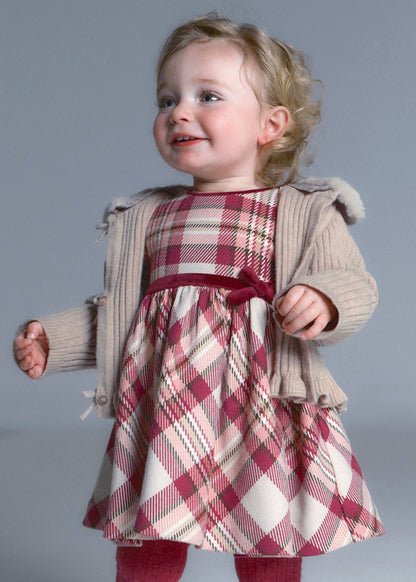 Infant Girl Berry Plaid Dress