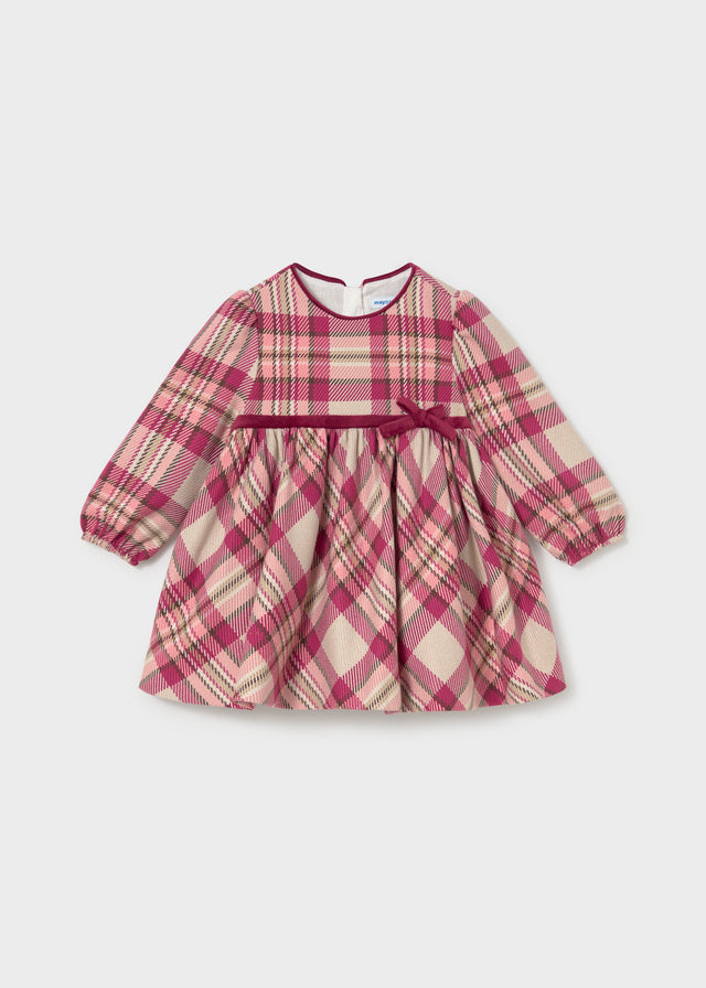 Infant Girl Berry Plaid Dress