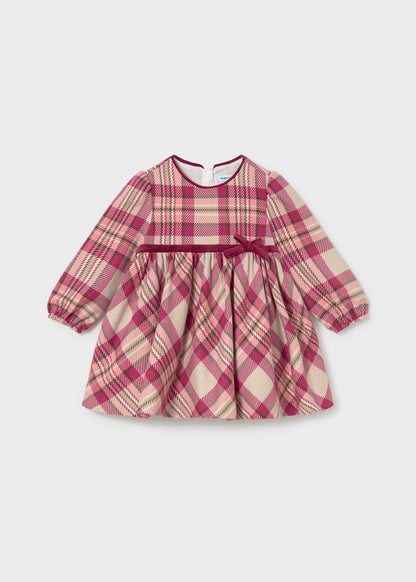 Infant Girl Berry Plaid Dress