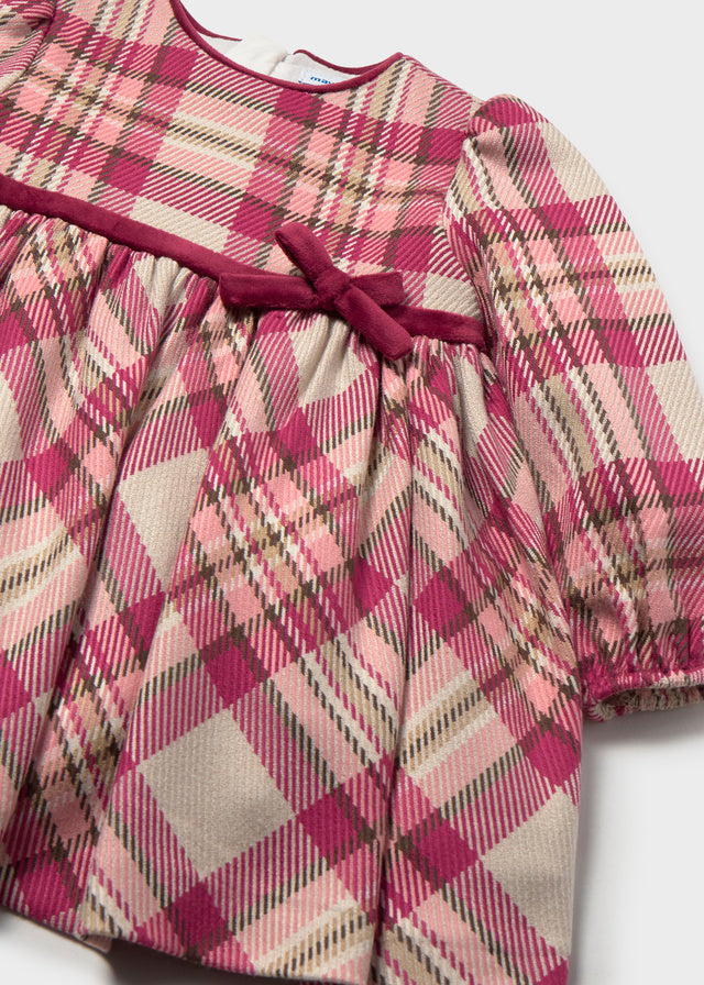 Infant Girl Berry Plaid Dress