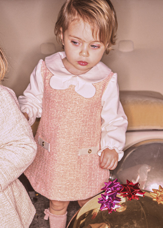 Infant Girl Knit Collard Dress