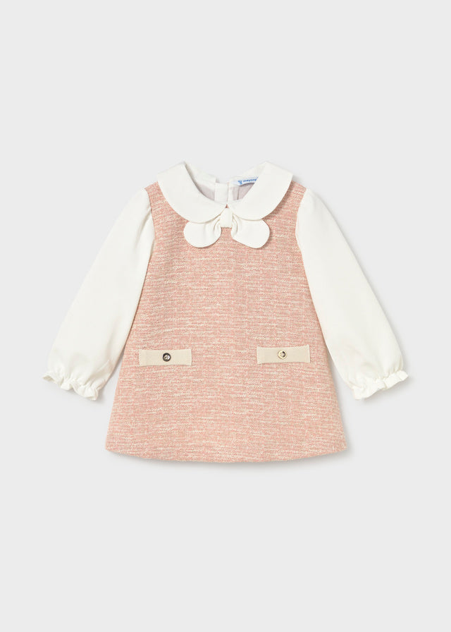 Infant Girl Knit Collard Dress
