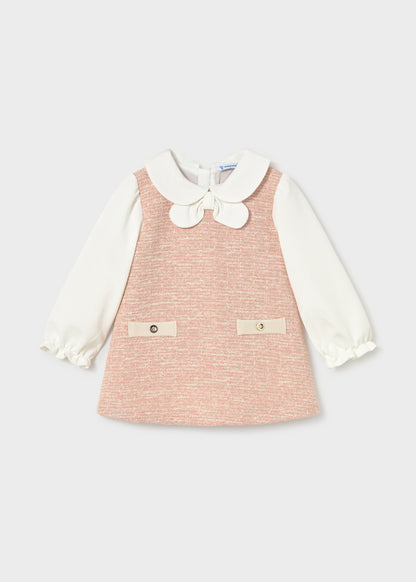 Infant Girl Knit Collard Dress