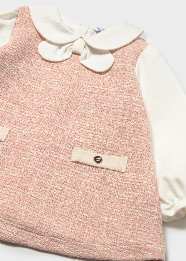 Infant Girl Knit Collard Dress