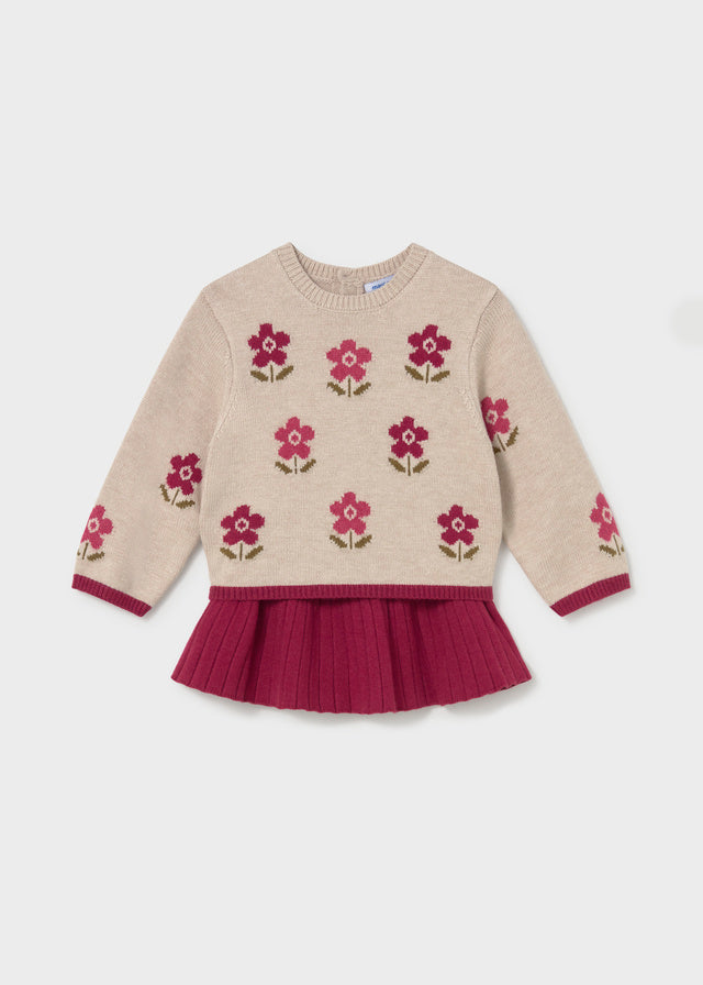 Infant Girl Berry Tricot Set