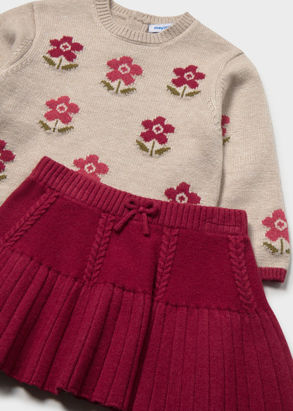 Infant Girl Berry Tricot Set